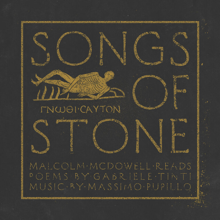 Massimo Pupillo, Malcolm McDowell, Gabriele Tinti, Songs Of Stone. Courtesy Subsound Record