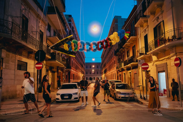 Sabino De Nichilo, Via Dalmazia 58. Omaggio a Pino Pascali, installation view for Il mattino ha Lory in bocca, Bari, 2023. Photo Fabrizio Provinciali