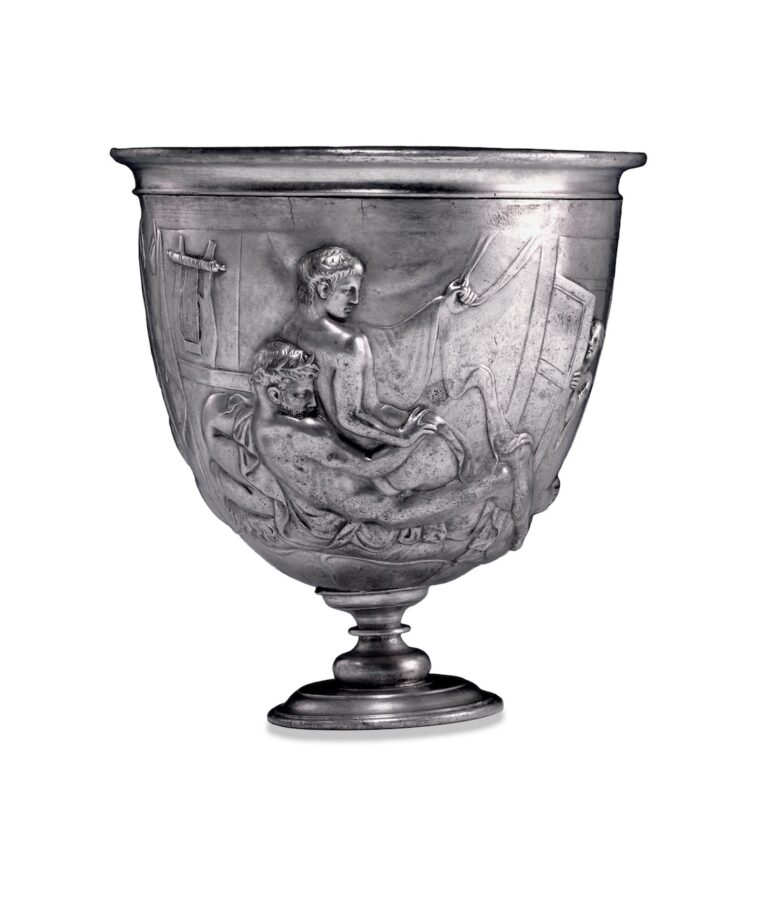 The Warren Cup, silver stemmed drinking cup, Palestine, circa 10 d.C. © The Trustees of the British Museum