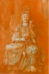 Yan Pei-Ming, Bouddha pour ma mère, 2023, olio su tela. Courtesy MASSIMODECARLO e Thaddaeus Ropac gallery. Photo Clérin Morin © Yan Pei-Ming, ADAGP, Paris, 2023