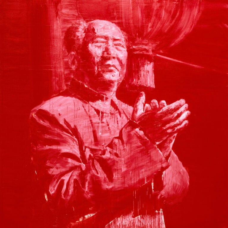 Yan Pei-Ming, Mao rouge, 2006, olio su tela, collezione privata. Photo André Morin © Yan Pei-Ming, ADAGP, Paris, 2023