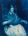 Yan Pei-Ming, Pape Innocent X bleu, 2022, olio su tela, collezione privata. Photo Clérin Morin © Yan Pei-Ming, ADAGP, Paris, 2023