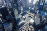 Aerial of lower Manhattan including Perelman Performing Arts Center and the National September 11 Memorial & Museum. Photo Iwan Baan
