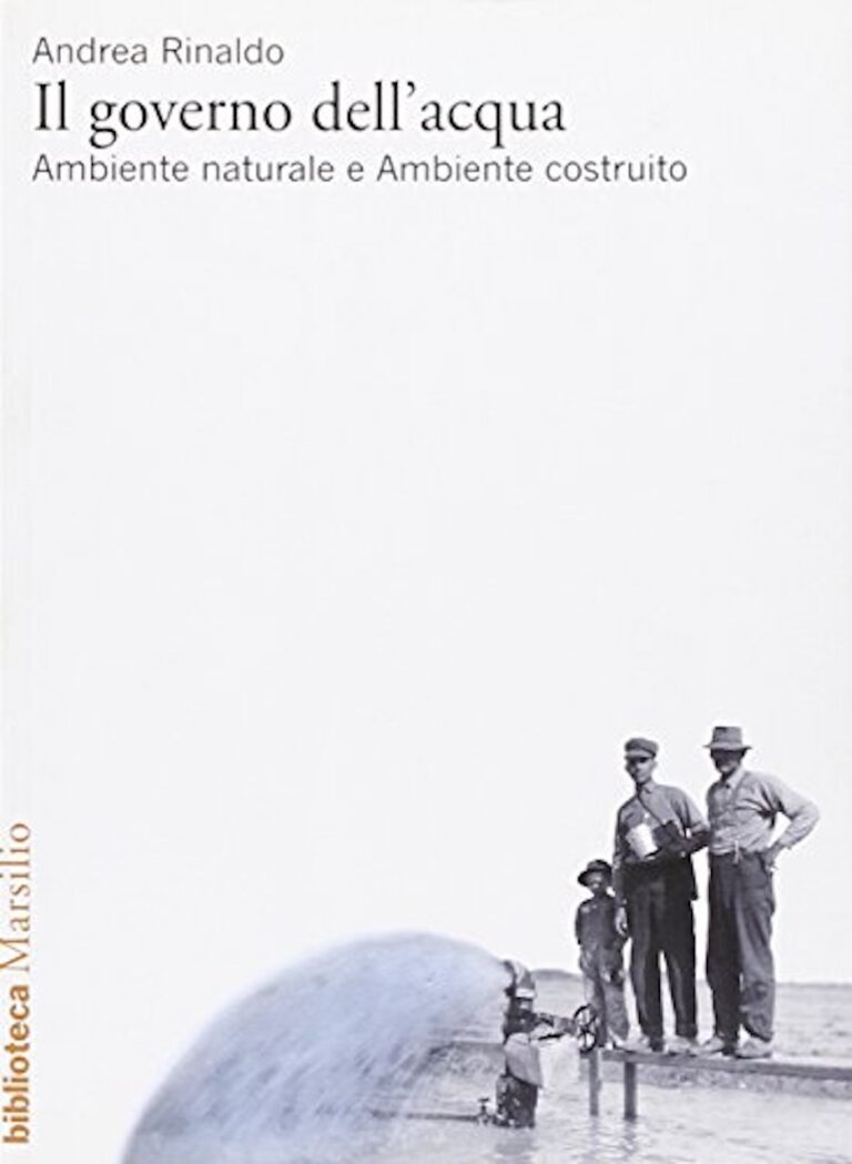 Andrea Rinaldo, Il governo dell'acqua, copertina