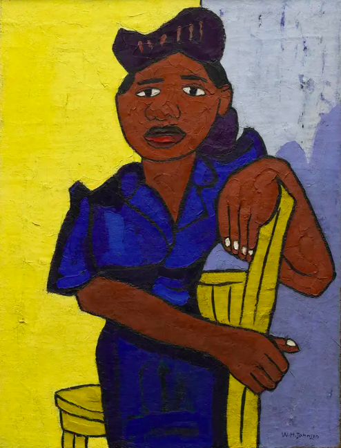 William Henry Johnson, Woman in Blue, around 1943. Courtesy: Clark Atlanta, University Art Museum