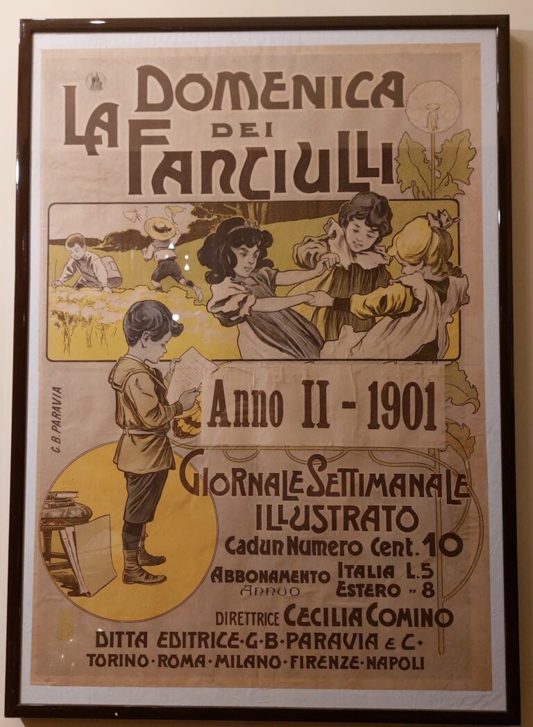 13 Domenico Gaido Giulio Brugo Manifesto pubblicitario della Domenica dei Fanciulli Giornale settimanale illustrato anno II Torino capitale del Liberty. La grande mostra a Palazzo Madama