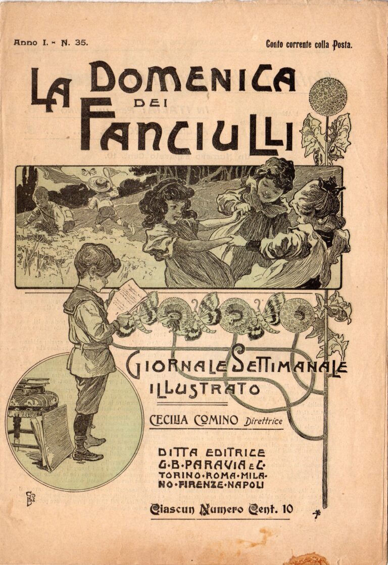 14 La Domenica dei Fanciulli. Giornale Settimanale Illustrato Torino Paravia anno II n. 19 Torino capitale del Liberty. La grande mostra a Palazzo Madama