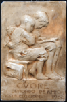 20 Edoardo Rubino Placchetta in marmo per la 300°edizione di Cuor Torino capitale del Liberty. La grande mostra a Palazzo Madama