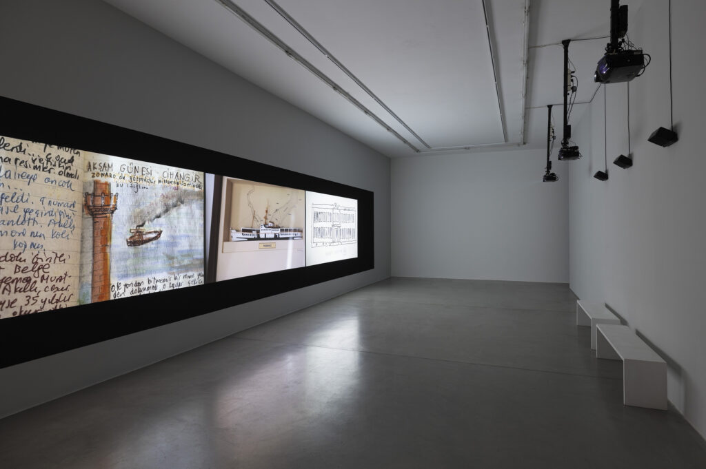 Ali Kazma, A House of Ink, installation view at Galleria Francesca Minini, Milano, 2023. Photo Andrea Rossetti