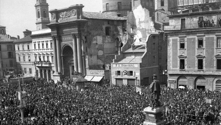 Armando Amoretti, Primo anniversario della Liberazione