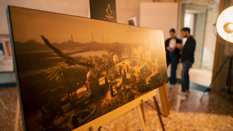 Arte, architettura e fotografia in Assassin’s Creed, installation view at Hotel Aquarius, Venezia, 2023