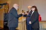 Brian Eno e Roberto Cicutto, Presidente Biennale di Venezia Lucia Ronchetti, Direttore Settore Musica Biennale di Venezia. Courtesy La Biennale di Venezia ph. Andrea Avezzù