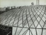 Cupola del Palazzetto dello Sport durante i lavori, 1957. Courtesy Fondation Pier Luigi Nervi Project