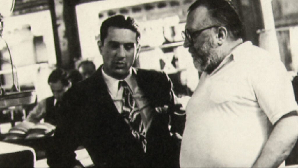 Sergio Leone con Robert De Niro