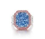 Fancy Vivid Blue Diamond and Diamond Ring. Courtesy of Sotheby's