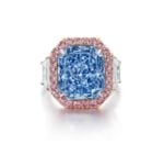 Fancy Vivid Blue Diamond and Diamond Ring. Courtesy of Sotheby's