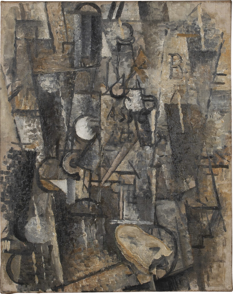 Georges Braque, La bouteille de Bass, c. 1911-1912. Courtesy of Phillips