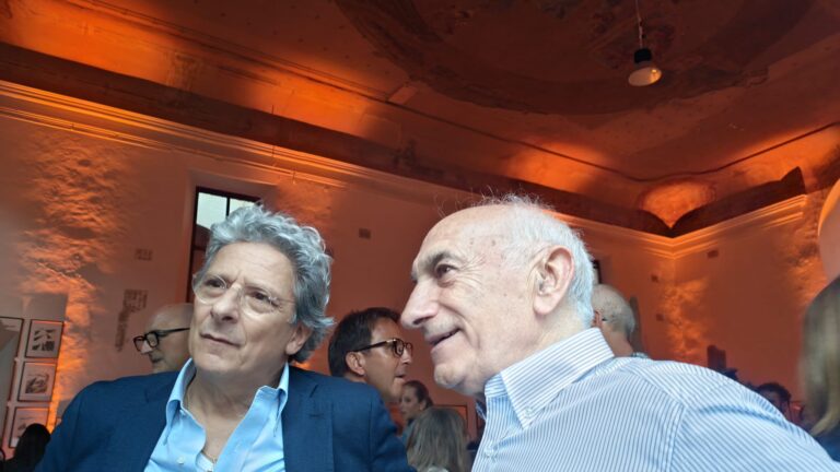 Inaugurazione spazio espositivo Liberatore - lo scultore Bruno Liberatore con Marco Gulinelli