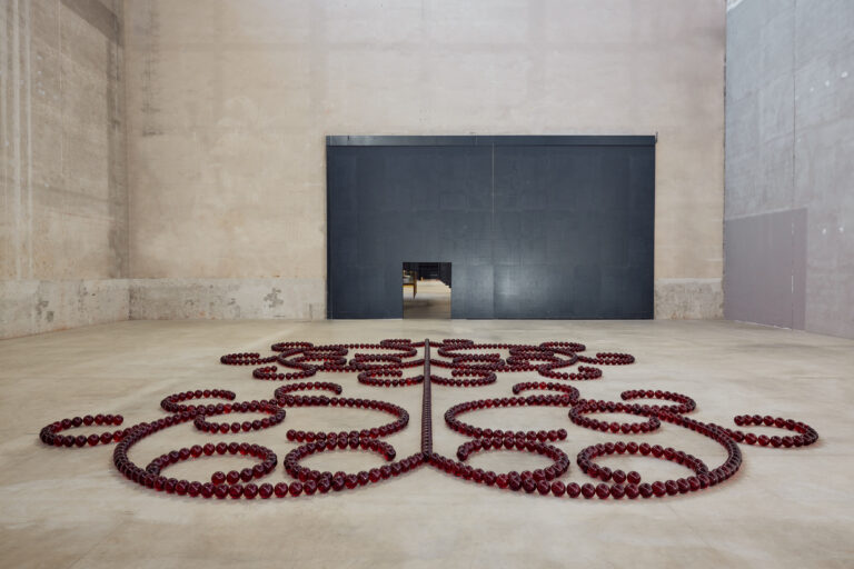 James Lee Byars, Red Angel of Marsille, 1993. Installation view at Pirelli Hangar Bicocca, Milano. Photo Agostino Osio