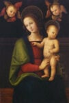Pietro Vannucci detto il Perugino, Madonna col Bambino e due cherubini, 1496 ca. Collezioni Fondazione Perugia. Crediti Fondazione Perugia. Photo Sandro Bellu
