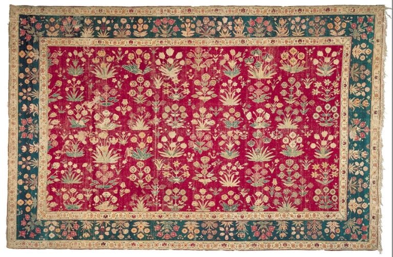 Tappeto Mughal, India, XVII secolo. Courtesy Fondazione Tassara