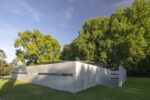 Exterior of MPavilion 10, designed by Tadao Ando, located in the Queen Victoria Gardens in Melbourne. Photo John Gollings. Courtesy MPavilion