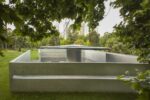 Exterior of MPavilion 10, designed by Tadao Ando, located in the Queen Victoria Gardens in Melbourne. Photo John Gollings. Courtesy MPavilion