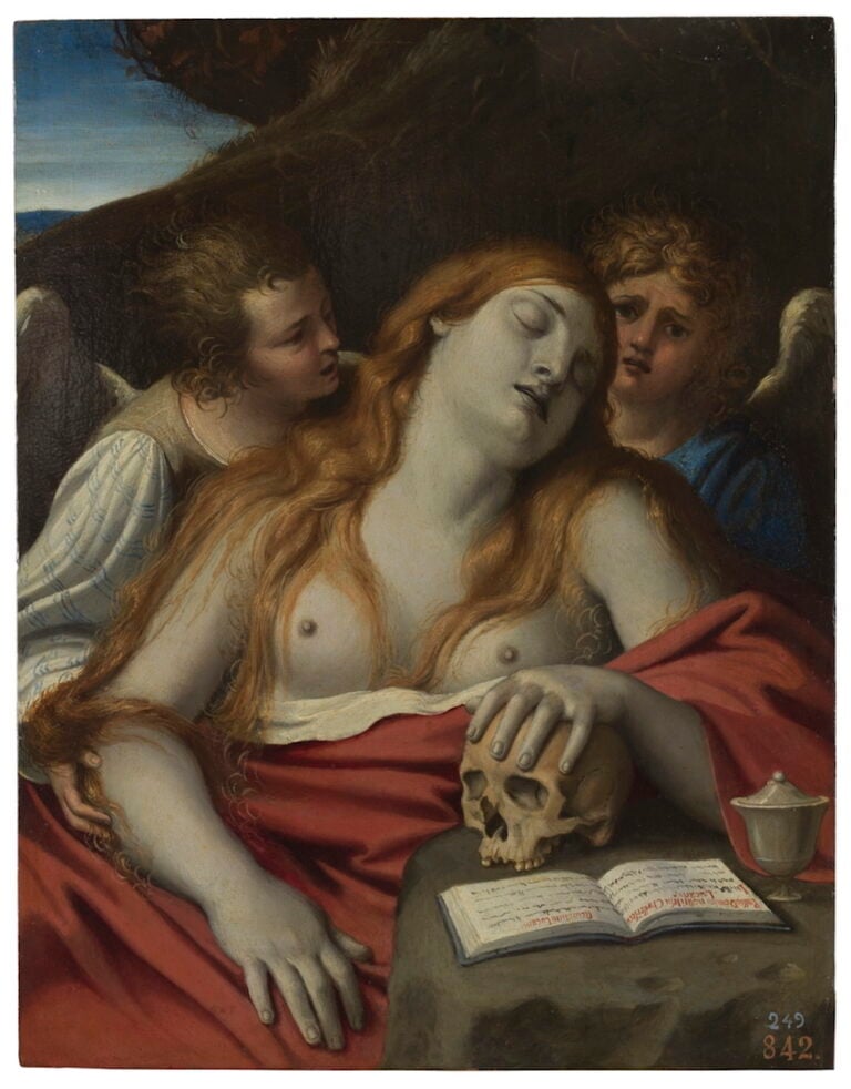 Annibale Carracci e alunni, El Éxtasis de la Magdalena (anverso), 1585-1600, Museo de Belas Artes da Coruña, deposito del Museo Nacional del Prado