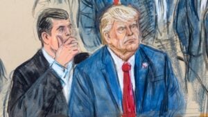 L’arte di raccontare i processi penali con il disegno: il caso Donald Trump