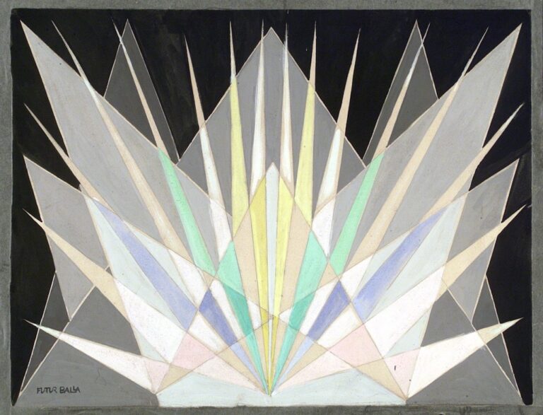 Giacomo Balla, Compenetrazione iridescente radiale (Vibrazioni prismatiche) , 1913-1914 ca. GAM, Torino. Su concessione della Fondazione Torino Musei © 2023, ProLitteris, Zurich