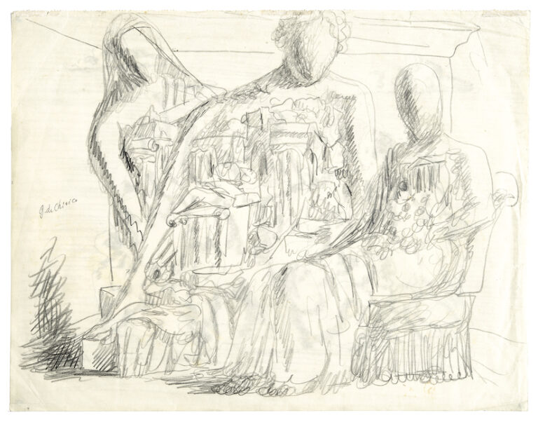 Giorgio de Chirico Senza titolo, studio per Archeologi, 1928. Courtesy Collezione Ramo, Milano