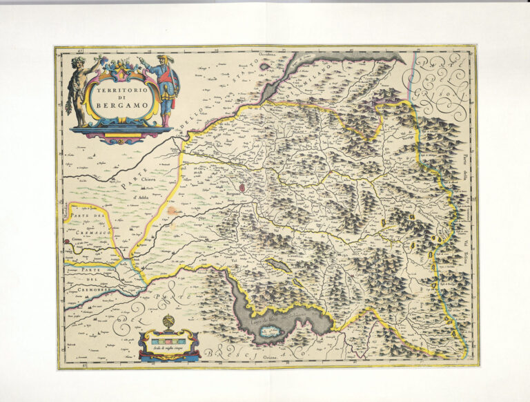 Pianta del territorio di Bergamo, 1640. Courtesy Societa Storica Lombarda ETS