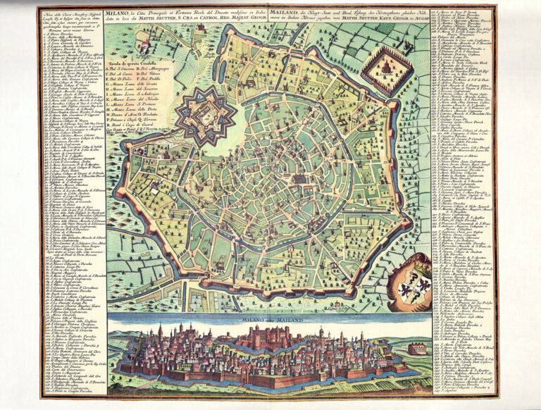 Pianta di Milano, 1730. Courtesy Societa Storica Lombarda ETS