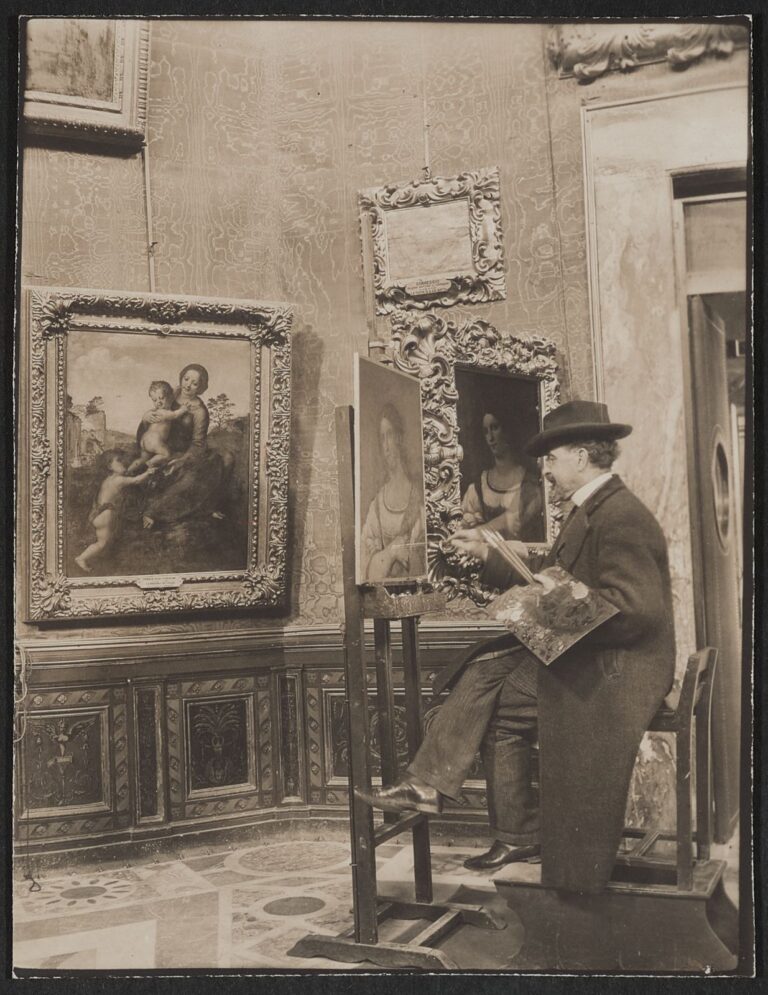 Pittore in museo. Regio Archivio Fotografico degli Uffizi
