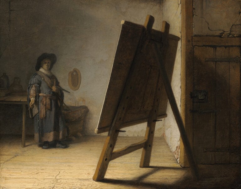 Rembrandt Harmensz. van Rijn, Artista en su estudio, 1628, Boston, Museum of Fine Arts. Zoe Oliver Sherman Collection given in memory of Lillie Oliver Poor