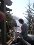 Rick writing at Esalen 2007