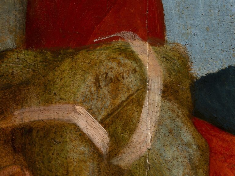 Rosso Fiorentino, Deposizione dalla Croce, 1521. Scritta Azzurra