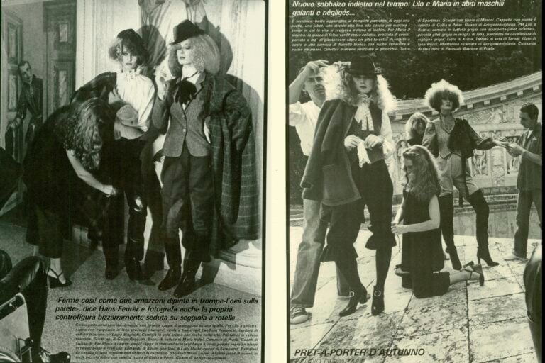 Vogue Italia Oct 1977 Delirio di fantasie photo di Hans Feurer. Curatela del progetto: Alessia Caliendo