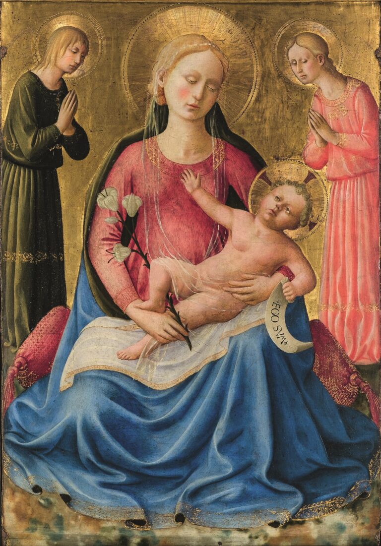 Zanobi Strozzi, Madonna dell'umiltà con angeli, 1445-1450, Collezione Gian Enzo Sperone