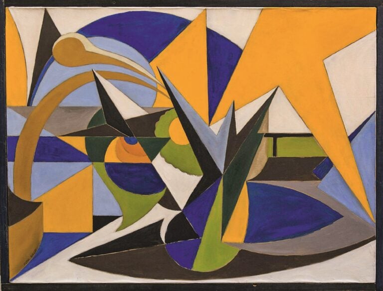 Giacomo Balla, Forze di paesaggio + maioliche di Montelupo, 1917, Collezione Gian Enzo Sperone