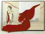 Agostino Bonalumi, Bozzetto del paesaggio dalla scena II alla scena III del balletto Rot, 1973, Mixed media, 50x70 cm. Courtesy Collezione Rosa Vittorio, Mazzoleni, London - Torino