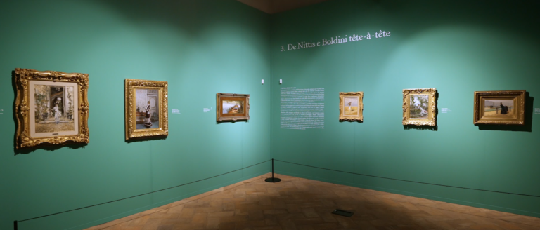 Boldini, De Nittis e les Italiens de Paris, installation view at Castello di Novara, 2023