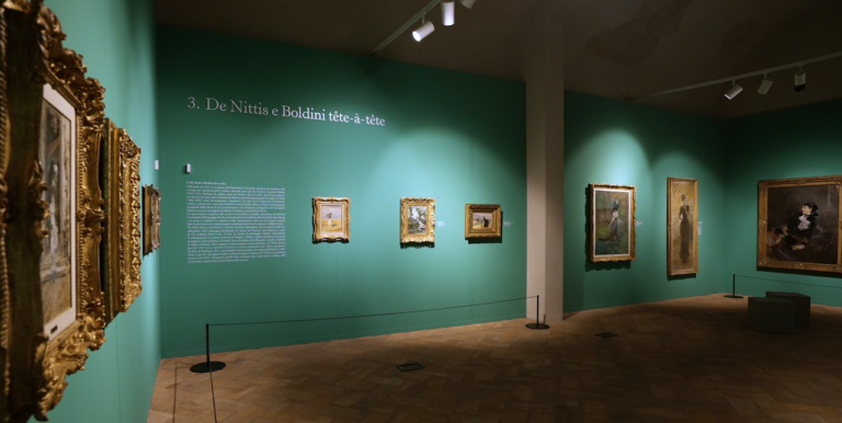 Boldini, De Nittis e les Italiens de Paris, installation view at Castello di Novara, 2023