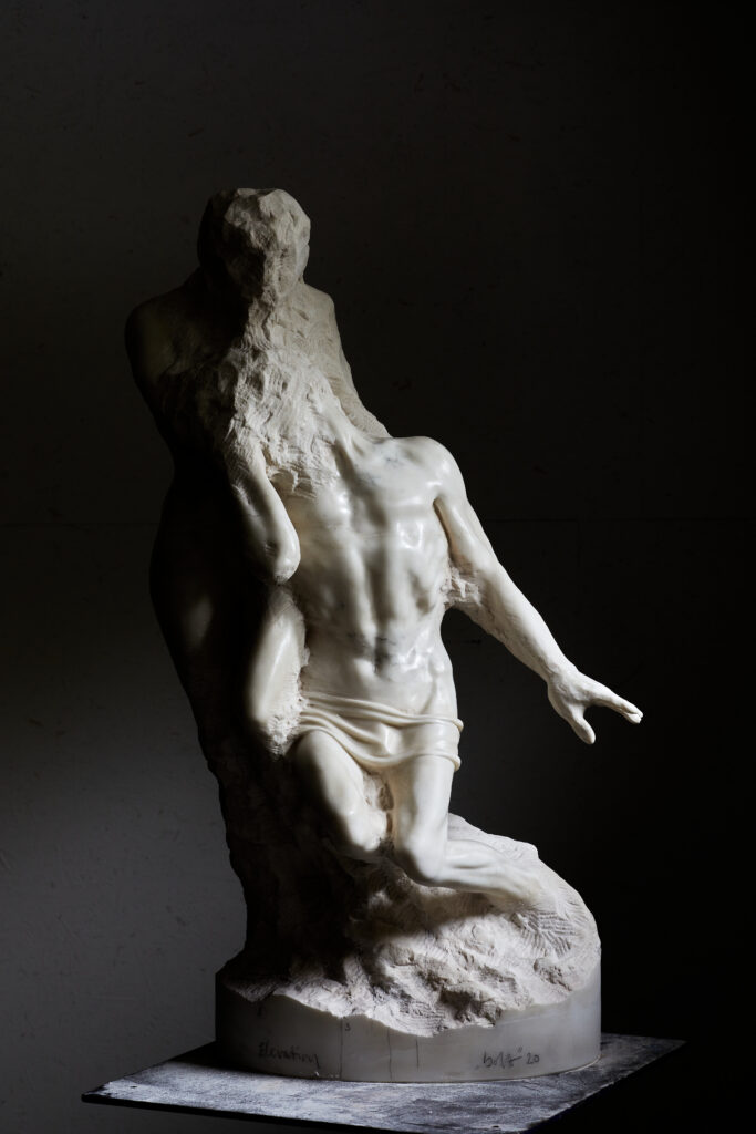 Christian Bolt, Elevation 2020, marmo statuario, Atelier Bolt