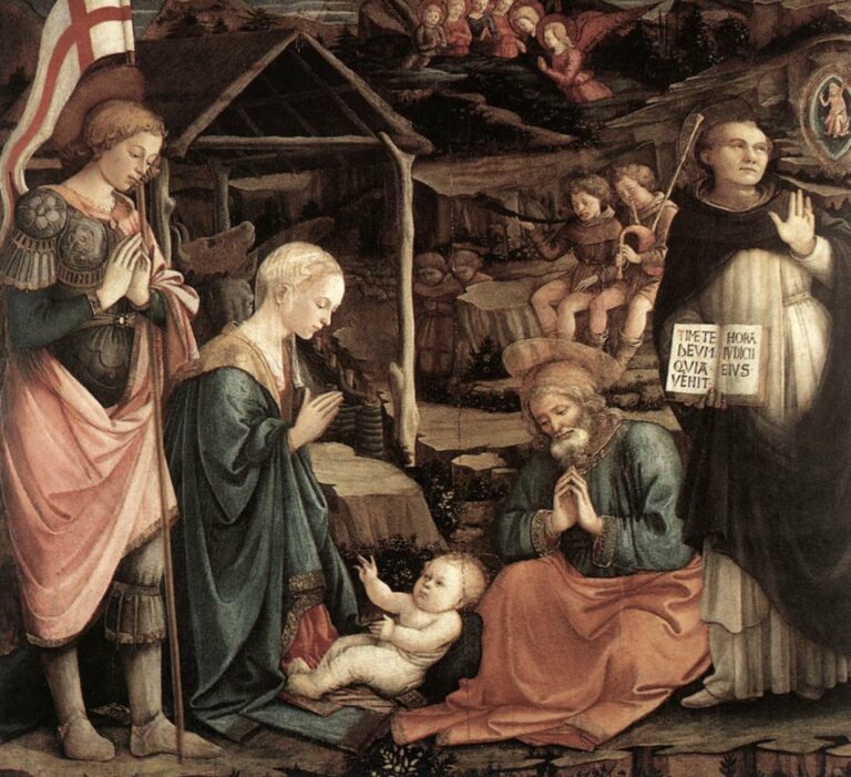 Fiippo Lippi, Natività con San Giorgio e San Vincenzo Ferrer