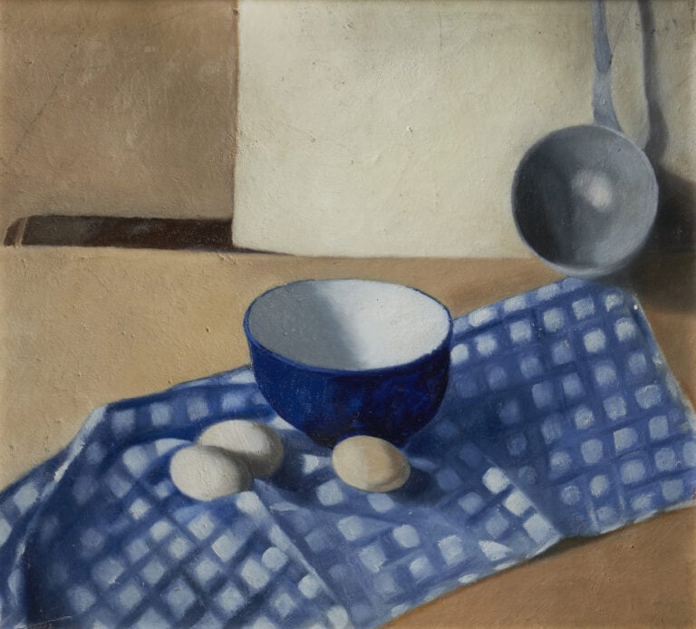 Ida Donati, Composizione con uova, scodella e mestolo, 1937