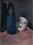 Ida Donati, Maschera e bottiglia, 1931, olio su compensato