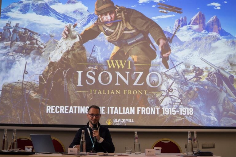 Jos Hoebe di BlackMill Games a IVIPRO Days 2023 (immagine da Italian Videogame Program e Trieste Science+Fiction Festival)