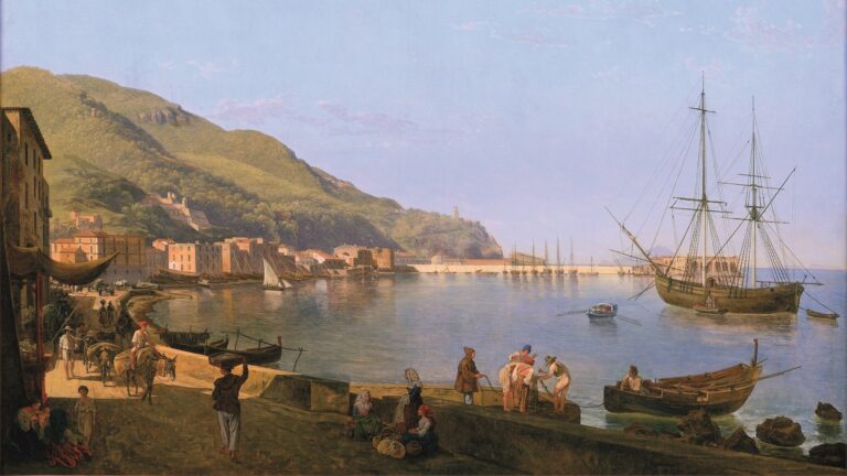 Joseph Rebell, Veduta di Castellammare. Napoli al tempo di Napoleone, Gallerie d'Italia, Napoli