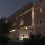 Museo MANN, vista notturna della facciata. Courtesy ABDR Architetti Associati